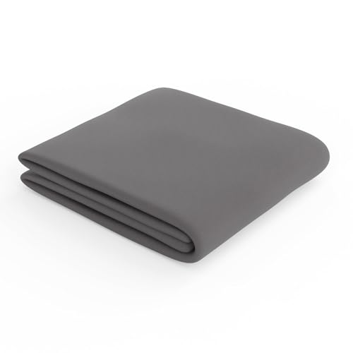 Amazon Basics Jersey Spannbettlaken, 100% Baumwolle, Spannbetttuch - Matratzenhöhe bis 30 cm, 180 x 200 cm, Dunkelgrau 2