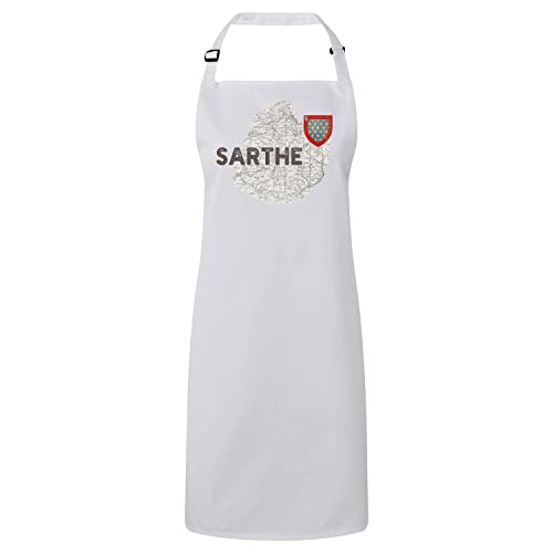 Tablier cuisine blanc Sarthe 72 pour cuisiner en famille avec style vintage