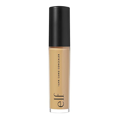 Image of e.l.f. 16HR Camo Concealer, Full Coverage, Matte Finish Under-Eye & Blemish Corrector, Hydrating Formula, 16-Hour Crease-Resistant Wear, Deep Caramel