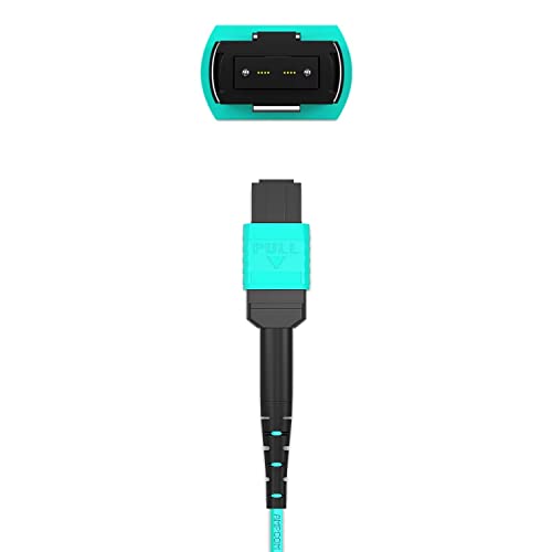 Image of AMPCOM MPO to MPO Trunk Cable 50 /125μm Multimode OM3-300 (12 Fiber, MPO to MPO Female, Type B, LSZH /Riser, UPC, Aqua) 30m (98.4ft)