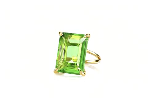 Bague tourmaline verte et or 14 carats : cadeau d'octobre idéal