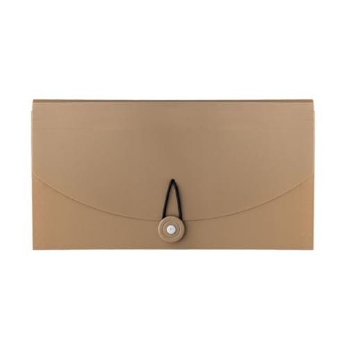 家計管理 ファイル レシートホルダー おしゃれ レシートケース 領収書 レシート 管理 書類 収納 ファイル 納付書 長型封筒 入れ インデックスシート付き SUKITTO (カーキ)