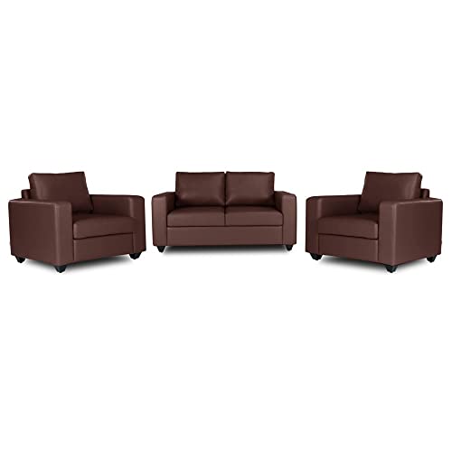 Image of Wakefit Sofa Set | 3 Year Warranty | Sofa 4 Seater, 4 Seater Sofa for Living Room, Wooden Sofa Set, Sofa Set 2+1+1 Seater - Napper(Romance : Dark Fantasy)