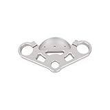 bmw k100 rt scrambler Matériel: Aluminium PTWOIXMBG Pince Triple Arbre supérieure de Moto, Outil en Aluminium Noir/Argent Compatible avec BMW K75 K100 RS RT LT 1982 – 1991 Cafe Racer(Silver)