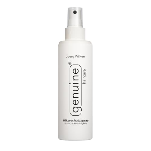 genuine haircare Spray de protección contra el calor – ligero Heat Protection Spray cura en spray de cuidado con aceite de argán y pantenol, vegano sin siliconas – Protección contra el calor para