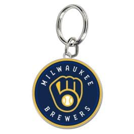 Milwaukee Brewers Keychain Cloisonne Key Ring Carded, Metal