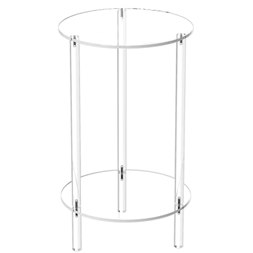 Mesas auxiliares transparentes, mesa de bebida de acrílico, mesa auxiliar redonda pequeña, mesa auxiliar de acrílico, mesa auxiliar pequeña redonda de acrílico para espacio pequeño, mesa auxiliar