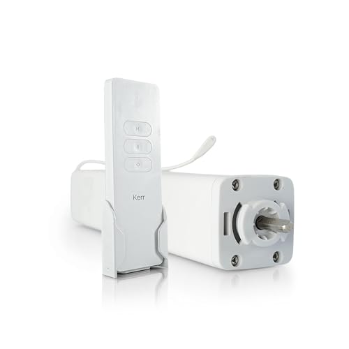Image of Kerr Plastic Smart Motorised Curtain Motor, Tuya Zigbee, Supports One Touch, Remote, APP & Voice Control, Compatible with Alexa and Google Home, White