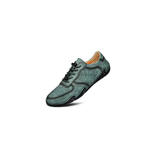 Zapatos de vestir para hombre casuales hechos a mano en cuero caqui
