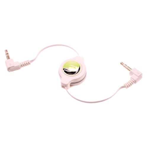 Cable Auxiliar Retráctil 3.5mm Jack Blanco miniatura 1