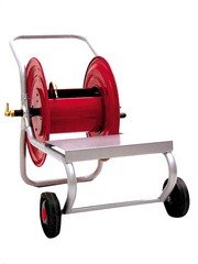 HOMEGARDEN Carro portamanguera de Acero galvanizado con racores