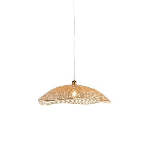 Suspension bambou tisse main lustre haut de gamme L65cm