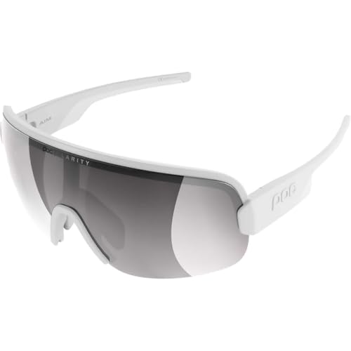 POC Aim Sunglasses Hydrogen White/Clarity Road/Sunny Silver, One Size