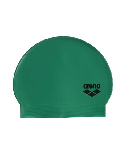 Arena Unisex Soft Latex II Swim Cap for Women and Men Fitness Swimmers Intensive Training Durable Soft Elastic Bathing Flat Cap, Dark Green