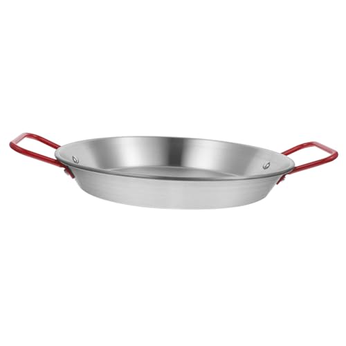 Mikikit Sartén de Acero Inoxidable para Pollo Frito Cocina Práctica con Fondo Plano Utensilio Versátil para Hogar y Restaurante