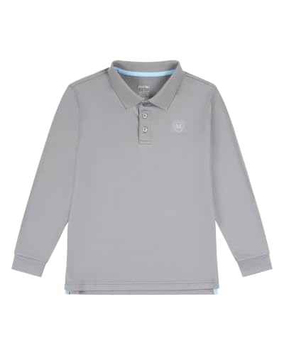 Image of MeMoi Boys Silky Soft Dri-Effect Moisture Wicking Long Sleeve Polo Shirt