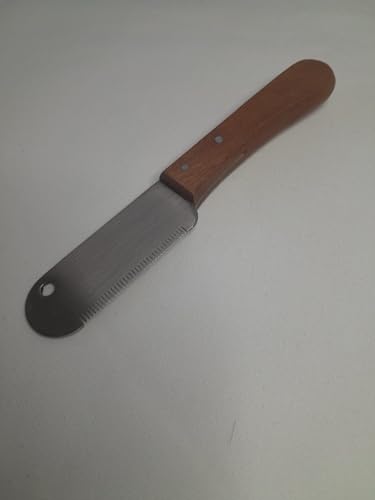 TAMSCO 6-Inch Stripping Knife Wooden Handle Medium Teeth 3-Inch Blade Hardened Stainless Steel