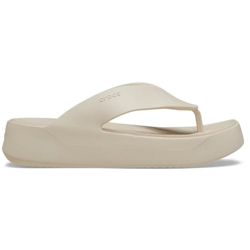Crocs Women's フリップフロップ Getaway Platform Flip Stucco