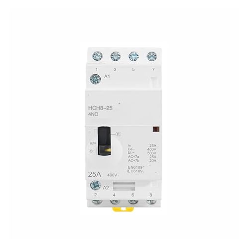 Contacteur modulaire résolvant les pannes de commande avec son switch manuel 25A
