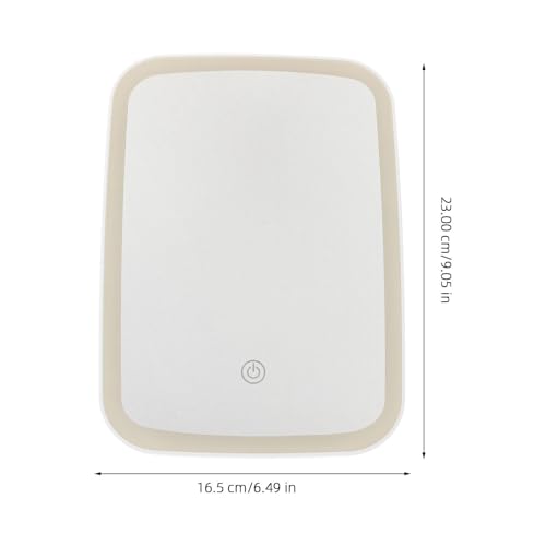 Espejo de maquillaje portátil Lurrose con luz LED y diseño simple elegante 3