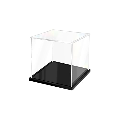 Image of Acrylic Display Case for Collectibles Assemble Clear Acrylic Boxes for Display Thickened Glass Case for Lego Figures Doll Hobby (5.9x5.9x5.9 inch; 15x15x15 cm)