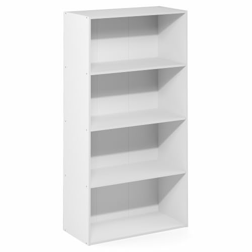 Furinno PASIR 4-Tier Book Shelf, Open Shelves Bookshelf, White by Furinno - Used condition - Image 5