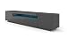 LOWBOARD Solo szafka pod telewizor 200 cm, szafka dolna z diodami LED, szafka pod telewizor, komoda RTV, szafka pod telewizor, stolik Hi-Fi, oświetlenie LED, kolor biały, czarny, szary, grafitowy, wysoki połysk (grafitowy)