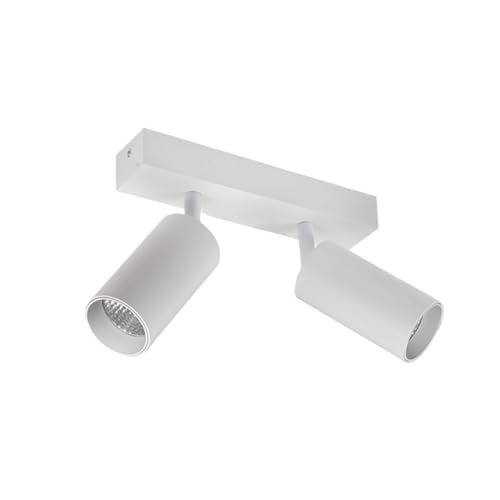 TCHAUSGZOZ Lámparas de techo antideslumbrantes doble cabezal unidas, focos LED montados en superficie for sala estar, luces dormitorio CRI alto for el hogar, pasillo luz cálida(White,5w*2)