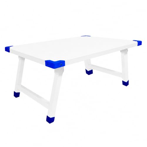 Image of Eduway Multipurpose Foldable White Board Laptop Table with 1 Duster & Marker | Heavy-Duty Portable Writing Desk for Bed, Study, Work from Home, Dining & Reading,