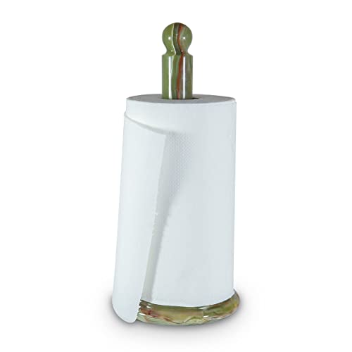 Thewolfard Luxury Handmade Calcite Crystal Paper Towel Holder Stand For Kitchen Countertop, Dining Table, Cabinet, Bathrooms & Housewarming Gifts And Healing Stone, Whitanbrown, 12.5X6X6 (Pth2021) #TOP3