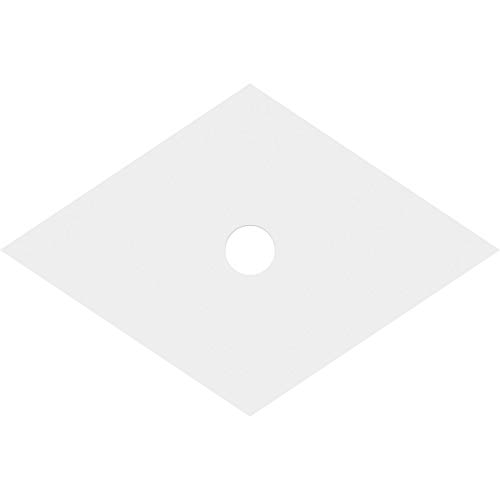 Image of Ekena Millwork CMP20X13DD-02000 Diamond Architectural Grade PVC Contemporary Urethane Ceiling Medallions 20 inchW x 13 3 /8 inchH x 2 inchID x 7 inchC x 1 inchP