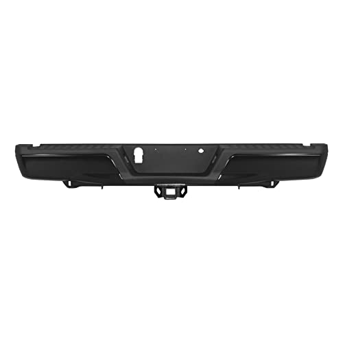 MBI AUTO - Primered, Steel Rear Step Bumper Assembly for 2015-2020 Ford F150 w/ Max Tow Hitch 15-20, FO1103188