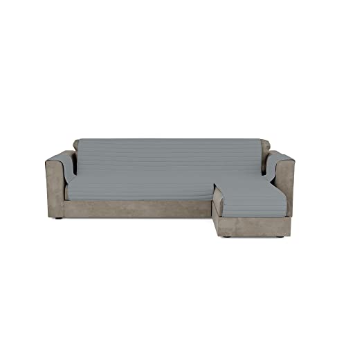 Housse de canapé pour protéger un angle réversible de 240 cm gris - 2