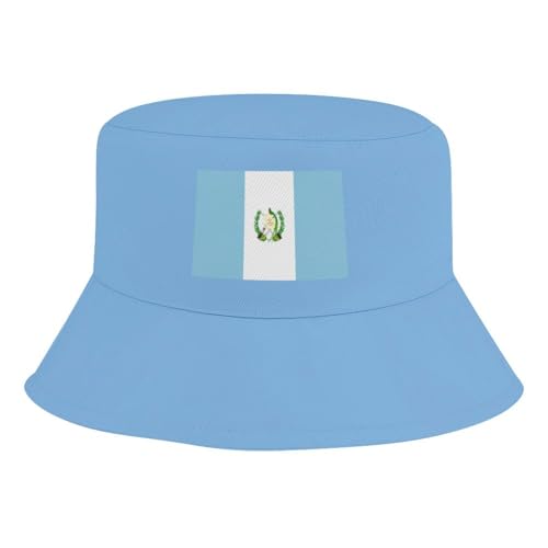 Kids Sun Hat Guatemala Flag Bucket Hat for Girls & Boys,Lightweight Nylon Packable Fun & Cool Reversible