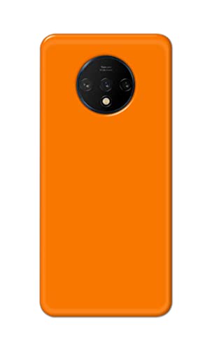 Image of Plain Orange Hard Back Case Cover for OnePlus 7T Back Cover -(J5) VNS2229