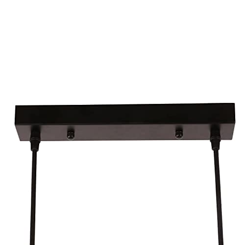 Unitary Farmhouse Pendant Lights Kitchen Island, Kitchen Light Fixtures, Rustic Dining Room Light Fixture With 5 E26 Bulb Sockets, Black Metal Long Pool Table Lights, Ceiling Pendant Light Fixtures #TOP7