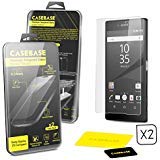 CaseBase® - SONY XPERIA Z5 COMPACT - La Película Protectora para la Pantalla de Vidrio Templado - Paquete de DOS para el Sony Xperia Z5 Compact / Mini