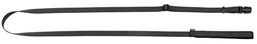 GOLEYGO Hundeleine Flat, Schwarz, Größe M 1,4-2m, Sicherer Magnetverschluss, Inkl. Adapter-Pin, Hundeleine für kleine & große Hunde bis 60kg, Maximale Belastung 200kg