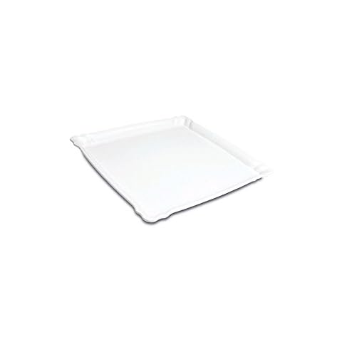 Delfin 11" x 11" x 1.25" White Square Cafe Tray Cover