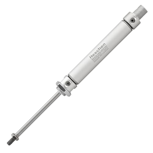 Heschen Pneumatischer Schlanker Luftzylinder, MAL 20-100, PT1/8’’ Anschluss, 20mm Bohrung, 100mm Hub, Doppelt Wirkend