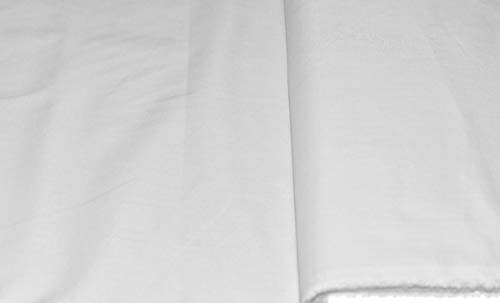 TISSU COTON ELASTHANE BLANC - GRANDE LARGEUR 180cms - Coupe par 50cms
