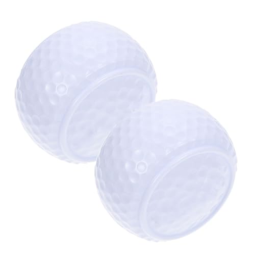 GRIRIW 2Pcs Indoor Practicing Balls for Golf Training Flat Shape Exercising Putting Rod for All Skill Levels Durable Portable Golfing Supply
