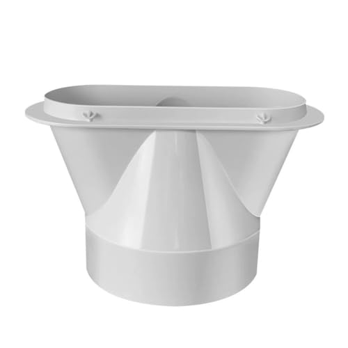 NiuLumea Deflector de sellado de ventana con interfaz de boquilla plana de 13 cm, conducto de escape, blanco puro, 1 unidad