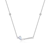 HUKKUN Golf Halskette 925 Sterling Silber Erstellt Opal Golfbälle Halskette Sport Schmuck Geschenke für Frauen Golfer