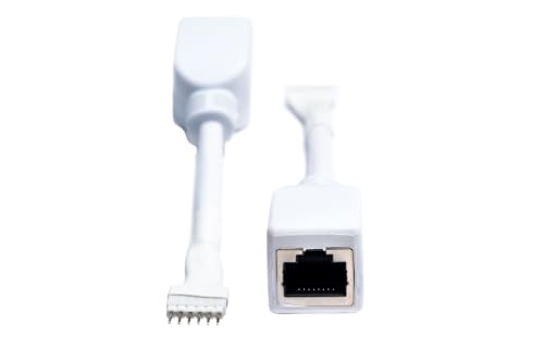 Image of RJ45 to 6-Pin Ethernet Cable Adapter Compatible with Nanoleaf Essentials Lightstrips (4 Pack - Two Pairs, White) | RJ45 to 6-Pin Ethernet Cable Adapter (4 Pack - Two Pairs, White)