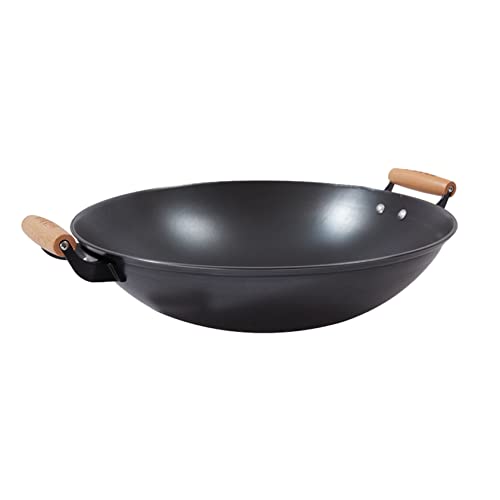 Wok de Hierro Fundido 51 cm Negro miniatura 1