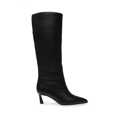 Steve Madden Women's Lavan Knee High Boot, Black Leather, 7