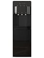 TABU Bottom Loading Water Cooler with 3 Temperature-Hot, Cold, Room Settings, Freestanding Water Dispenser for 3 or 5 Gallon Bottle, Child Safety Lock, Anti-Scalding, for Home/Office,Black