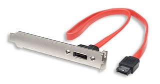 Cable interno a externo SATA con soporte, tipo I a L, 1 puerto
