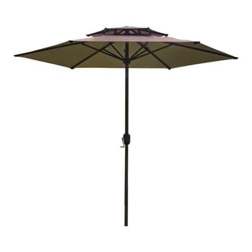 Parasol al aire libre grande de 8.2 pies para terraza jardín y piscina con base